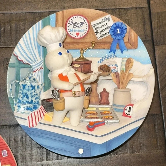 VTG 1999 The Pillsbury Doughboy Danbury Mint Bundle Lot 5 Collectible Plates 3D - Picture 3 of 10